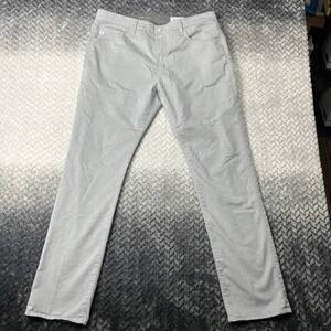 AG Adriano Goldschmied Everett Slim Straight Pants Mens 36x34 Gray Chino